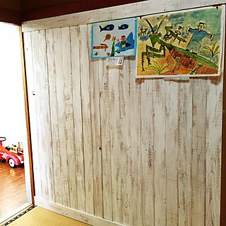 壁/天井/ホワイトのペンキ/野地板/和室/板壁DIYのインテリア実例 - 2015-05-17 19:18:44