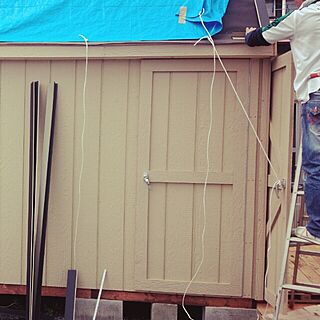 玄関/入り口/ガレージ/DIY/屋根部分/組み立て式木製ガレージ...などのインテリア実例 - 2017-05-28 12:59:54