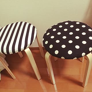 スツール/ひとり暮らしなのにペアで作って切ない/IKEA/ハンドメイド/キッチン...などのインテリア実例 - 2015-03-25 15:38:44