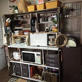 キッチン/家電棚/キッチンカウンター改造/DIY/食器棚...などのインテリア実例 - 2017-04-22 07:00:58