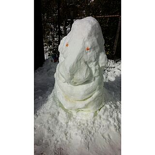 部屋全体/旦那作/作ったのは大人/当分は庭のインテリア/一人雪像祭り...などのインテリア実例 - 2014-02-09 10:00:37