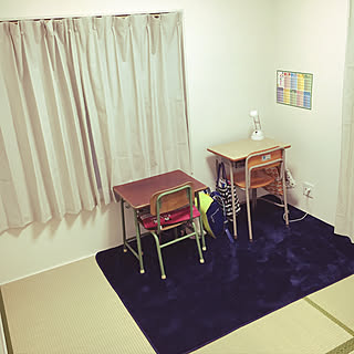 部屋全体/学校机リメイク/学校机/4LDK 家族/建売住宅...などのインテリア実例 - 2017-08-24 18:30:56