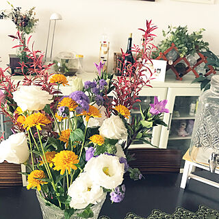 花のある生活/花のある暮らし/今月のお花/ダイニングテーブルの上/ダイニングテーブル...などのインテリア実例 - 2020-09-05 19:32:18