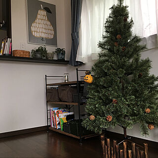 ハロウィンディスプレイ/クリスマスツリー/シンプルインテリア/クリスマスツリー150cm/リビングインテリア...などのインテリア実例 - 2020-10-17 12:29:42