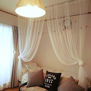 ベッド周り/IKEA/セリア/ニトリの時計/ニトリの照明...などのインテリア実例 - 2016-05-06 13:02:12