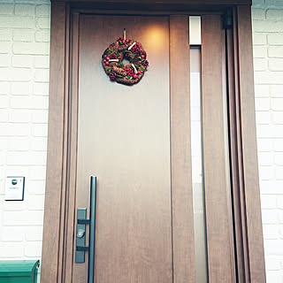 玄関/入り口/積水ハウス/ニトリ/クリスマスリース/玄関ドアのインテリア実例 - 2018-11-10 18:11:08