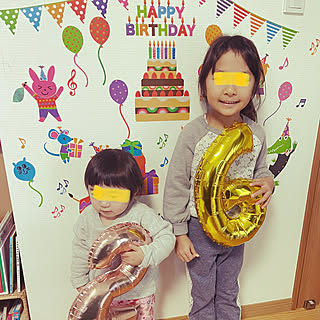 誕生日記念pic/誕生日飾り付け/新築一戸建て/赤ちゃんのいる暮らし/子供のいる暮らし...などのインテリア実例 - 2022-01-09 22:35:23