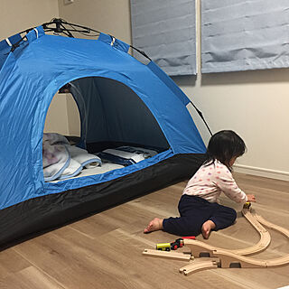 ベッド周り/テント生活/木のおもちゃ/IKEA/テント...などのインテリア実例 - 2018-03-10 16:44:46