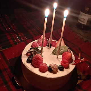 机/クリスマス/クリスマスケーキ/癒し/キャンドル...などのインテリア実例 - 2021-12-25 20:16:33