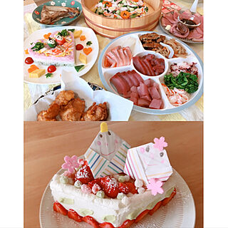 手作りお菓子/手料理/雛祭り/ひし形ケーキ/ケーキ...などのインテリア実例 - 2021-02-28 09:50:28