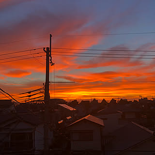 玄関/入り口/お天気よし/朝焼けの空/一人暮らしのインテリア実例 - 2018-07-03 07:09:44