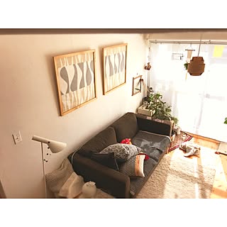 部屋全体/H&M HOME/unico/クッション/スタンドライト...などのインテリア実例 - 2016-11-28 18:50:09