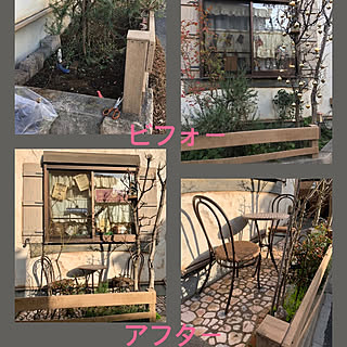 テラス風コーナー/テラス風/テラス/テラス風に花壇をリメイク/テラス風DIY...などのインテリア実例 - 2021-03-18 16:29:23