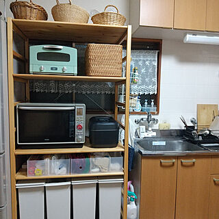 キッチン/HITACHIの炊飯器/無印良品/アラジントースター/ナチュラルのインテリア実例 - 2021-02-14 23:02:46