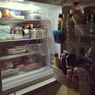 キッチン/冷蔵庫の中/物が多い/プラスチックケースのインテリア実例 - 2015-01-11 17:31:16