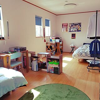 部屋全体/こども部屋/小学生男子/ものを持たない暮らし/無垢床...などのインテリア実例 - 2024-04-04 14:21:48