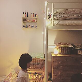 ベッド周り/IKEA/子供部屋女の子/こどもと暮らす。/照明...などのインテリア実例 - 2016-10-20 19:43:29