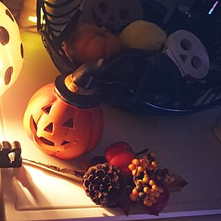 ハロウィン/かぼちゃ/百均/フェイクの花/まつぼっくり...などのインテリア実例 - 2016-09-26 21:45:30