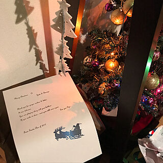棚/クリスマスツリー/サンタさんからのお手紙のインテリア実例 - 2017-12-25 13:03:45