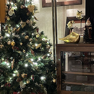 蝋燭立て/金色のアヒルさん/クリスマスツリー/好きな物に囲まれて/灯りのある暮らし...などのインテリア実例 - 2022-12-19 21:09:07