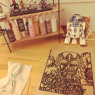 机/STAR WARS/GLASS PAINT/ダイソー/100均のインテリア実例 - 2015-11-25 01:54:47