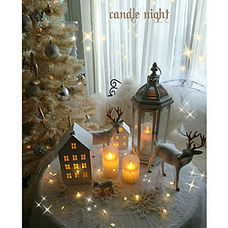 机/クリスマス/2019.11.6/癒し/candle night...などのインテリア実例 - 2019-11-06 17:43:38