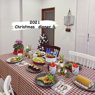 クリスマスディナー/2021クリスマス/クリスマスパーティー/クリスマス/新築マイホーム...などのインテリア実例 - 2021-12-26 23:22:24