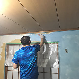 部屋全体/初漆喰DIY/漆喰 自分で塗ったよ。/漆喰うま～くヌレール/漆喰壁DIY...などのインテリア実例 - 2018-06-11 10:51:30