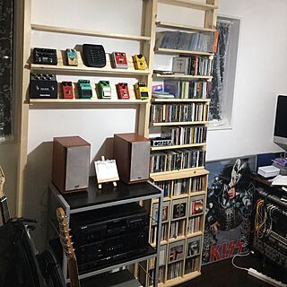 棚/DIY/ベース/ディアウォール/楽器のある部屋のインテリア実例 - 2017-03-08 19:40:25