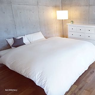 ベッド周り/コンクリート打ちっぱなし/ホワイトインテリア/IKEA/無印良品...などのインテリア実例 - 2017-01-16 09:10:58