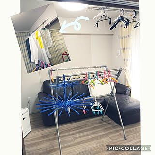 部屋全体/部屋干しスペース/こどもと暮らす/こどものいる暮らし/マンション暮らし...などのインテリア実例 - 2020-06-13 12:09:20