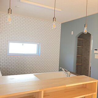 北欧 タイル調クロスのおしゃれなインテリア 部屋 家具の実例 Roomclip ルームクリップ