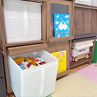 絵本収納/おもちゃ収納/17畳LDK/IKEA/3LDK...などのインテリア実例 - 2021-05-24 20:58:30