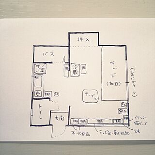 部屋全体/一人暮らし/1K/賃貸/狭いキッチン...などのインテリア実例 - 2015-06-28 15:56:16