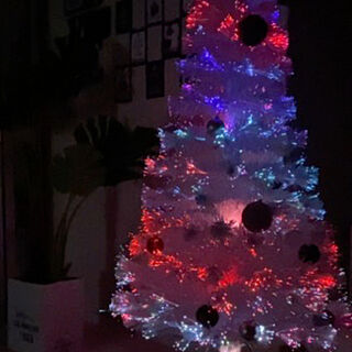 クリスマスツリー150cm/クリスマス/モノトーン/茶色から白へセルフリフォーム/モノトーンインテリア...などのインテリア実例 - 2020-11-03 14:36:13