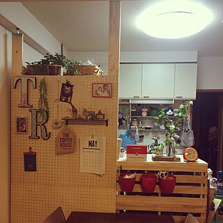 キッチン/冷蔵庫隠し/IKEA/キャンベル缶/アイビー...などのインテリア実例 - 2015-05-26 22:10:45