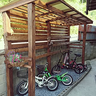 玄関/入り口/DIY/自転車小屋のインテリア実例 - 2016-06-04 00:02:59