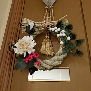 お早めに！しめ縄リース ※ナチュラルグリーン※（新年も我が家