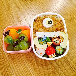 キッチン/モンスター弁当/朝4時起き/キャラ弁/遠足のお弁当...などのインテリア実例 - 2015-11-06 08:48:29