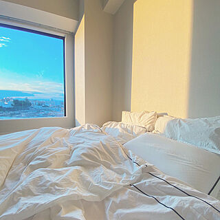 寝室の窓/寝室/IKEA/ホワイトインテリア/ベッド周りのインテリア実例 - 2023-03-17 11:24:40