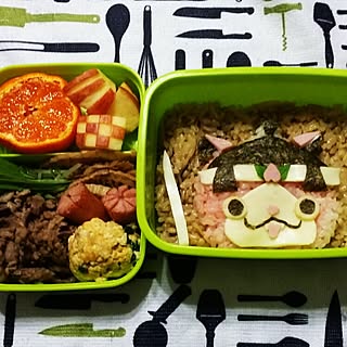 キッチン/カメラマークを消したくて/キャラ弁/楽食日記なお弁当/妖怪ウォッチ...などのインテリア実例 - 2016-04-27 00:06:08