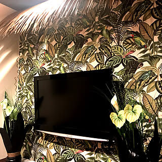 壁紙屋本舗 ボタニカル柄のおしゃれなインテリア 部屋 家具の実例 Roomclip ルームクリップ