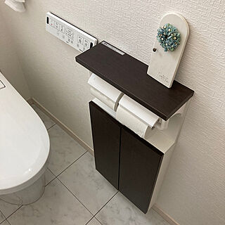 トイレの壁紙/トイレットペーパーホルダー/トイレ/TOTOトイレ/ドライフラワーのある暮らし...などのインテリア実例 - 2020-10-05 08:03:04