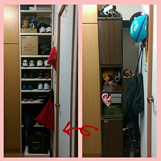 玄関/入り口/子供がいる家/玄関収納/DIY/いいね！ありがとうございます♪...などのインテリア実例 - 2016-07-16 07:09:35