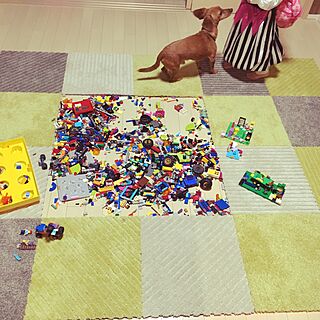 部屋全体/レゴ収納/おもちゃ収納/おもちゃ部屋/無印良品...などのインテリア実例 - 2017-03-05 22:16:56