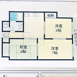 間取り図/3DK/部屋全体/築30年以上/ふたり暮らし...などのインテリア実例 - 2021-01-12 10:01:00