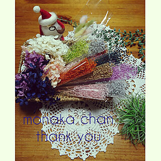 クリスマス/monakaさんの花材/monakaさんからの素敵便♡/kusuttoさんの羊毛作品♡/kusuttoさんの作品...などのインテリア実例 - 2018-11-13 15:58:30