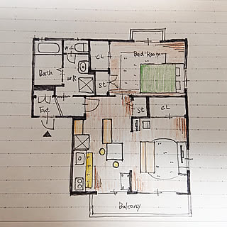 部屋全体/間取り図/2DK 賃貸/新生活/夫婦二人暮らし...などのインテリア実例 - 2021-01-06 15:42:30