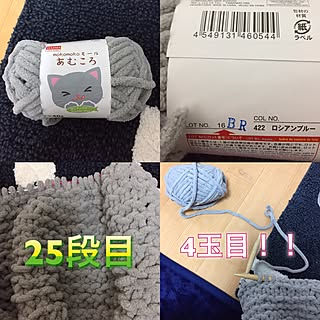 机/果てしなく遠い/単純計算8640円かかるらしい…遠い目/プフ編み挑戦/プフハンドメイド...などのインテリア実例 - 2017-02-17 02:31:35