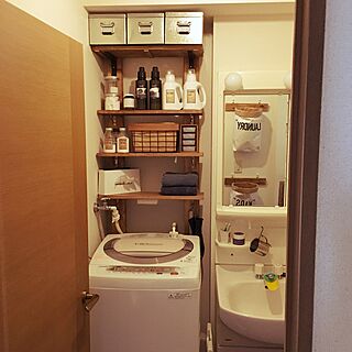 バス/トイレ/洗濯機周り/アンティークメディウム/狭いスペースを生かしたい/デッドスペース...などのインテリア実例 - 2017-06-25 12:36:59